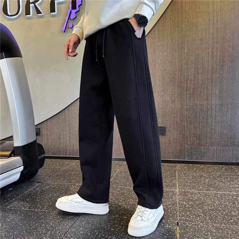 加绒加厚休闲裤男冬季2025新款大码男装休闲弯刀裤A313-18250-P68,男装卫衣,电商A313