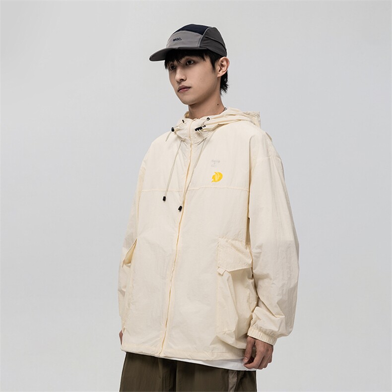 南夏24夏季新款户外机能风印花大口袋皮肤衣连帽UPF50+防晒衣，男装防晒衣，电商S006（B521）