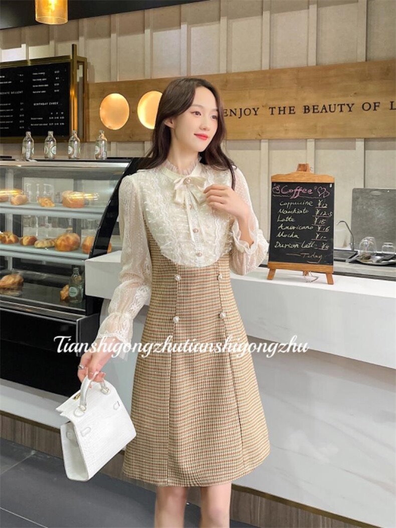 小香风连衣裙，女装连衣裙，天使公主