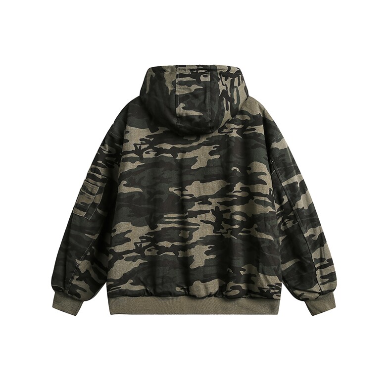 迷彩羊羔毛连帽棉服--5693248,男装棉衣,电商S012（CATTEE）