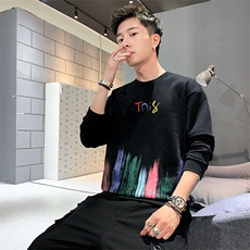 男士卫衣长袖薄款上衣服男装春秋韩版青少年宽松潮流打底衫P25，男装卫衣，星座217-4