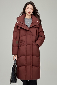 羽绒服女冬季2024新款长款时尚通勤百搭保暖鸭绒舒适外套图片