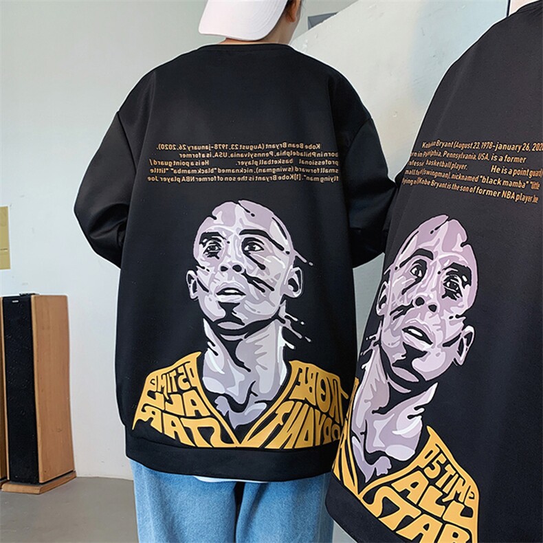 时尚潮牌特价跑量款大码宽松圆领印花卫衣WY35P25限价38,男装卫衣,电商A089-1