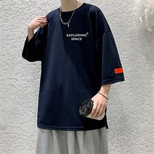 Q11244-P30NASA春夏季七分袖t恤男大码五分袖男短袖中袖大皂风，男装T恤，电商A040
