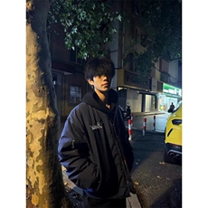 春秋季2025新款刺绣棒球领夹克男女同款美式复古宽松百搭情侣外套，男装夹克，星座506A
