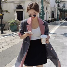 【现货】流行款两穿风衣251-608-P155-K218，女装西装，浙宝189