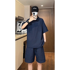 量大优供视频泡泡纱polo衫套装短袖短裤男XH77TZ-特P50，男装牛仔裤，电商B367