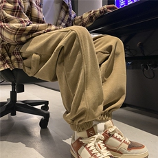 冬季灯芯绒工装加绒加厚休闲裤男灯绒D329-QM569-P65-控88，男装工装外套，电商D329