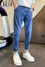 社会小伙牛仔裤男修身小脚弹力薄款高端男士休闲裤NZK6660-P70，男装牛仔裤，星座1207-1