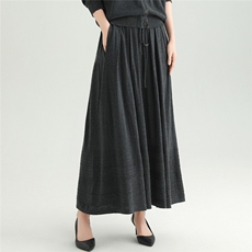 2025秋冬百搭时尚简约抽绳半身裙，女装半身裙，雅之冉羊绒