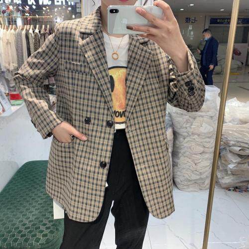 新款格子西装,女装西装,天使格格