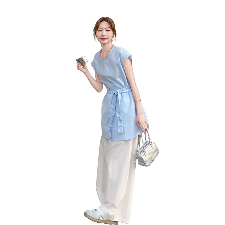 2025夏季新款主推款无袖收腰两件套装2323-P145-K218,女装套装/套裙,2C230