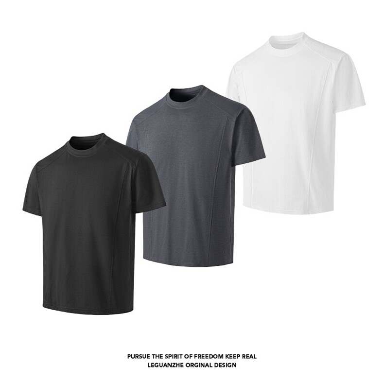 2025夏季新款港风白底大码冰丝速干短袖T恤M-5XHT25710-特P11，男装T恤，电商A022