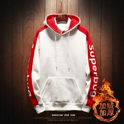 冬季主推！加绒加厚挂拍日系港风国潮韩版卫衣WY542-P5068，男装卫衣，电商A021A