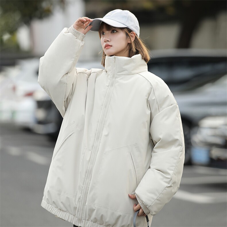 现货冬季美式休闲加厚雪山外套夹克立领纯色三防户外工装棉服,男装夹克,电商A486-1