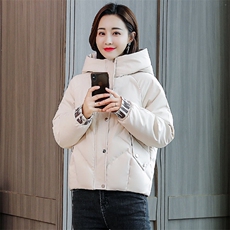 棉衣/棉服长袖短款直筒修身时尚百搭2020年冬季连帽，女装棉衣/棉服，贵人树