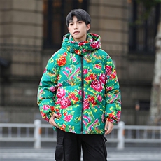 N3可脱卸帽男女休闲棉衣外套棉服保暖防寒新中式团队表演出汉服潮，男装棉衣，星座115A(原星座507）