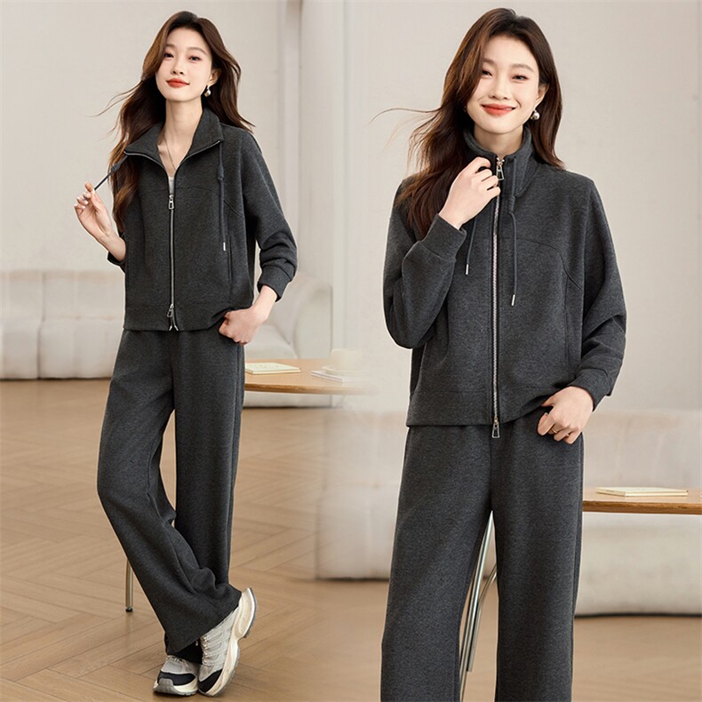 2025年秋季立领休闲套装，女装套装/套裙，文熹诺