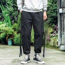 2021春秋季新外景日系大码大口袋潮牌收脚工装九分休闲裤K227-P65，男装休闲裤，电商A001