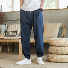20夏季大码日系复古束脚宽松休闲裤韩版潮工装哈伦长裤K101/P35，男装休闲裤，钱塘713