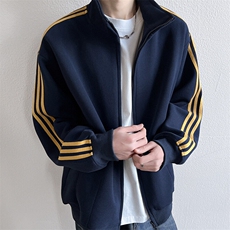 JK8820-P50美式复古条纹宽松百搭情侣夹克，男装夹克，星座1503