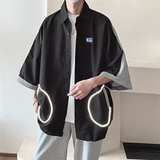夏季款美式cleanfit工字双褶A字西裤男款高级感宽松阔腿休闲长裤，男装西裤，星座506A