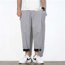 7XL-M码九分裤韩版小西裤直筒裤2023夏新款加肥加大码胖子休闲裤,男装休闲裤,钱塘717(原712)