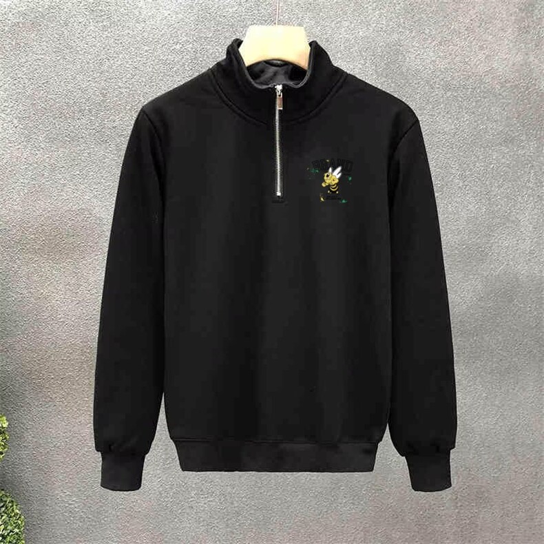 1506-1/GPL010/P36长袖卫衣男士打底衫2025新款翻领半拉链1，男装T恤，星座1506A