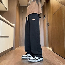 高街牛仔裤男韩版潮流痞帅松紧腰2024夏季新款ins长裤RK1627-P46，男装牛仔裤，星座412-2