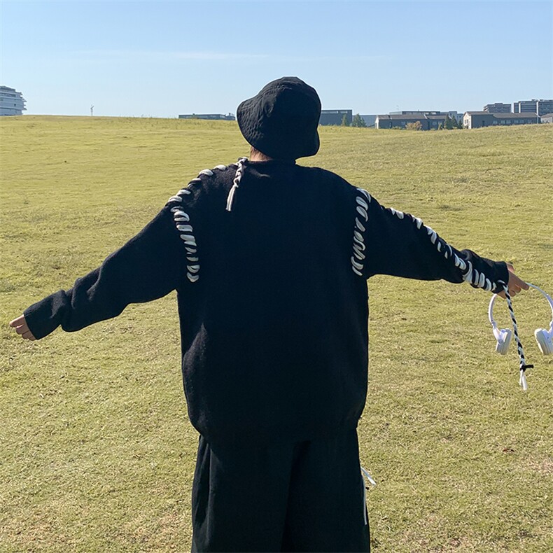 街头男潮袖子字母印花长袖体恤ins潮流MY0115-P50,男装针织衫/毛衣,星座308B-1