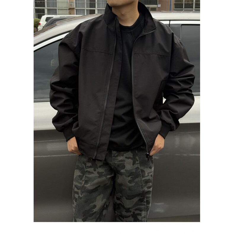 JY127-P62秋冬纯色休闲宽松拉链工装飞行外套网图,男装工装外套,星座1501-3