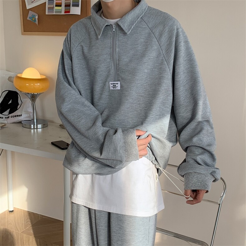 XZ216-ZZ92-P1182021长袖长裤华夫格卫衣套装上衣P65裤子P55,男装卫衣,星座716-5（原216-1）