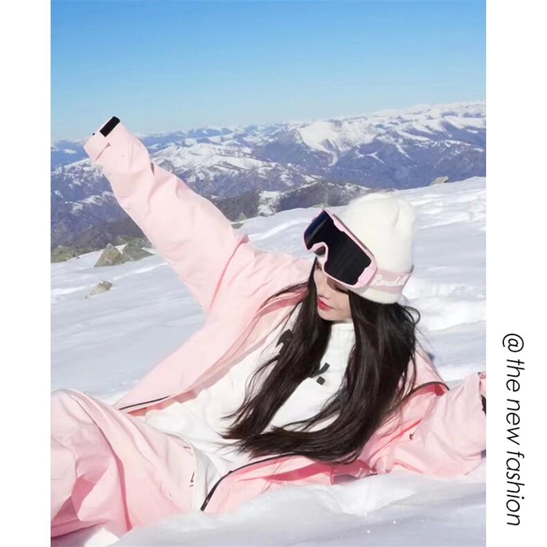 粉色滑雪服女冬季套装情侣装登山单双板专业防水滑雪衣服零下20度,男装休闲套装,电商A001-1