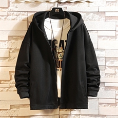 KS21263-P38连帽开衫卫衣男运动外套大码班服砖墙，男装卫衣，电商A040A