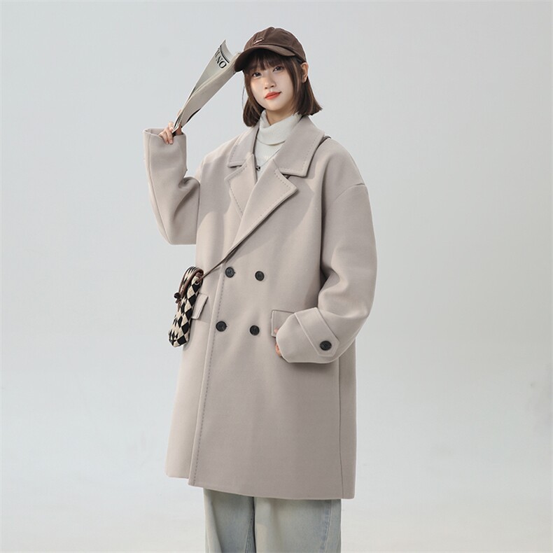 N903TP80高端毛呢外套秋冬高级感美拉德色系英伦风复古大衣，男装毛呢大衣，电商A170