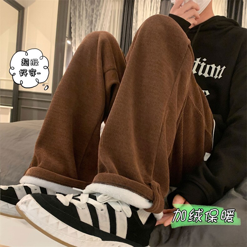 XZ616冬季新款灯芯绒搭扣加绒加厚拖地休闲裤长裤TY431P65控78,男装休闲裤,星座512A（原616）