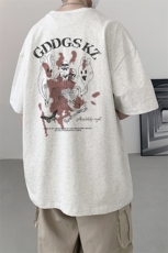 已注册/夏季新款内景纯棉个性创意宽松短袖T恤男潮体恤DT9680/P25，男装T恤，电商B316