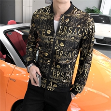 2021夏季新款时尚潮男个性印花防晒衣夜店舞台装夹克外套A99-P60，男装夹克，星座419（原A233）