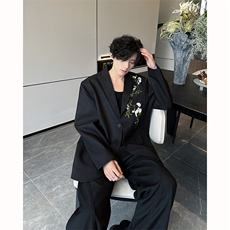 现货25重工刺绣新中式礼服木槿花婚服西装外套xz110-p128，男装西服，电商B288