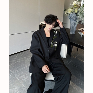 现货 25重工刺绣新中式礼服木槿花婚服西装外套xz110-p128图片