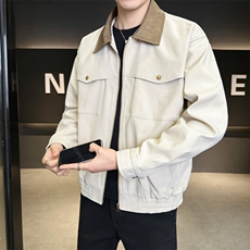 翻领夹克男春季简约宽松潮流百搭上衣服JK266-P73，男装夹克，星座308B-2