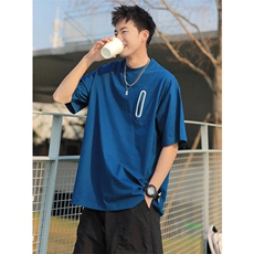 CP1190-P36美式短袖T恤男士夏季2025新款宽松宽松半袖情侣体恤，男装T恤，电商B323A