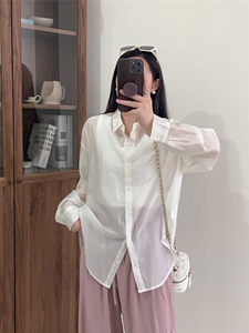 2025时尚简约百搭衬衣单排扣防晒女时尚图片