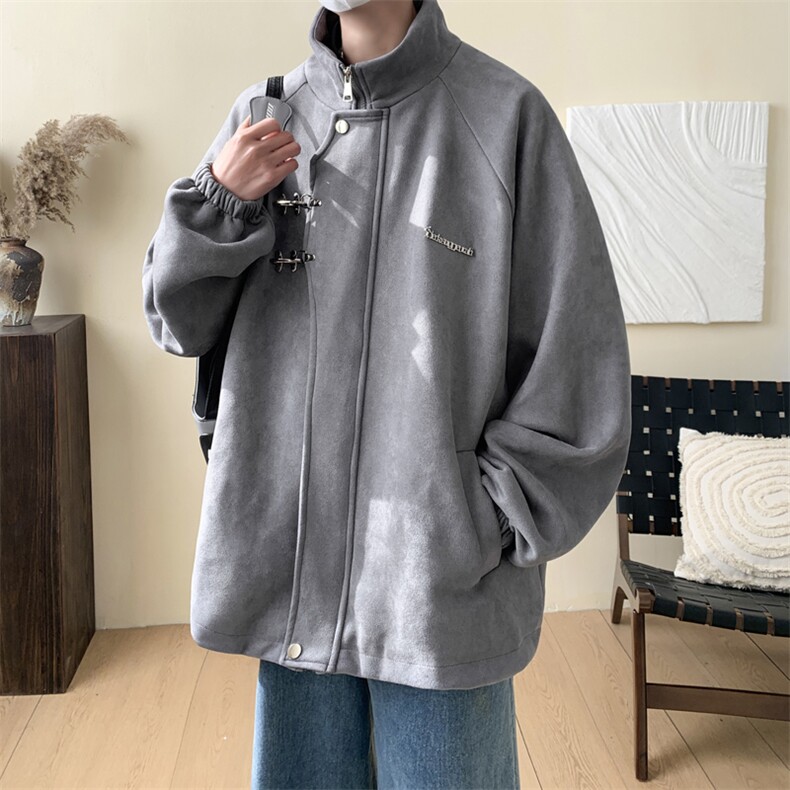 重磅！麂皮绒复合夹克飞机扣外套CP43-特P60控价：108,男装夹克,电商B371