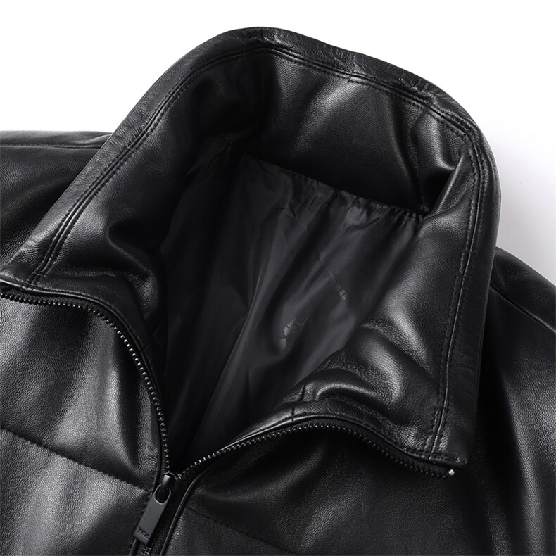 28161秋冬新款海宁真皮羽绒服男绵羊皮外套立领夹克P1050,男装夹克,电商B360A（原721A）