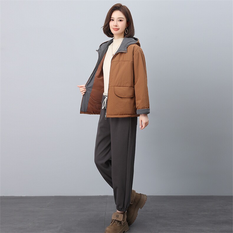 叶笙衣套装1187-115拼接撞色连帽加厚套装,女装套装/套裙,叶笙衣