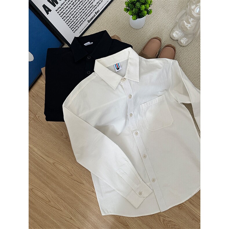棉纯棉衬衫成衣水洗休闲衬衫男女宽松纯色衬衣GC27-P35,男装衬衫,星座301C-5