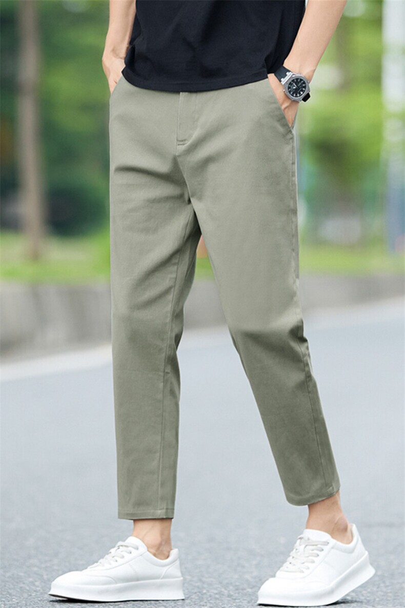 【现货】新款男士休闲裤小直筒长裤百搭修身九分裤1502-P48,男装休闲裤,星座1006