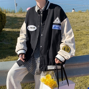 棒球服男潮牌宽松ins百搭学生夹克韩版潮流港风帅外套  W1137-P48图片