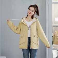 【现货】刺绣外套女装ins春秋季2024韩版宽松bf风衣短款工装夹克，女装短外套，梦懿尔